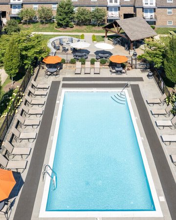 pool view at Barrel Oaks Apartments, located in Lexington, KY